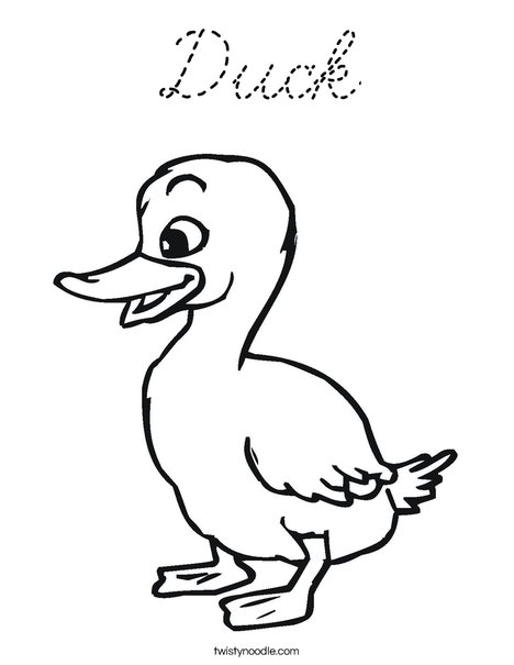 Duckling Coloring Page