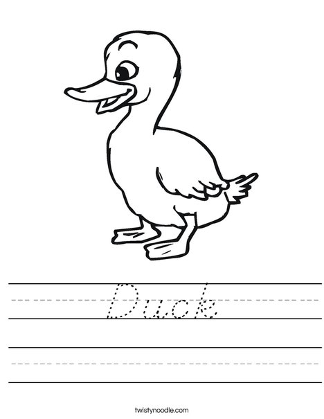 Duckling Worksheet