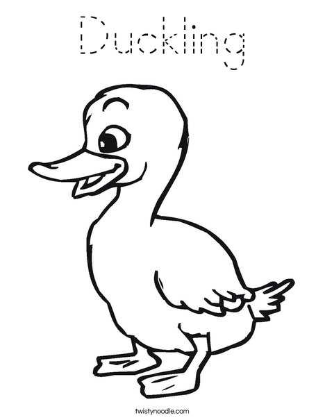 Duckling Coloring Page