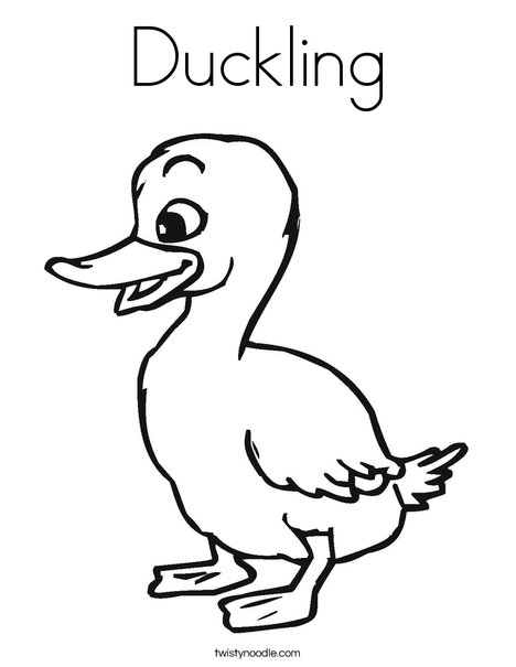 Duckling Coloring Page - Twisty Noodle