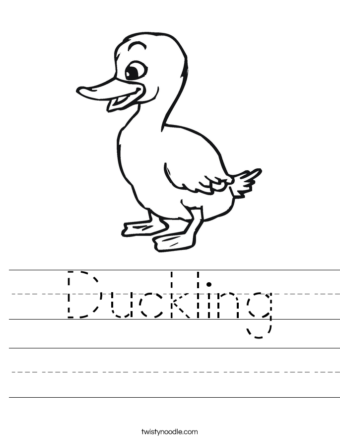 duckling worksheet twisty noodle
