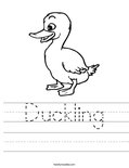Duckling Worksheet
