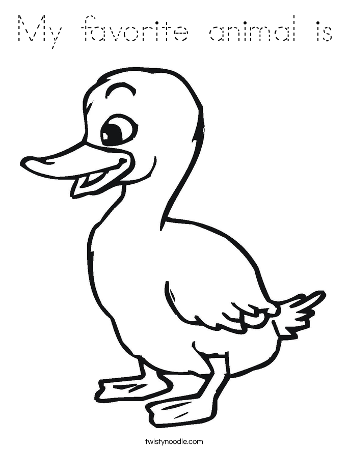 My favorite animal is Coloring Page