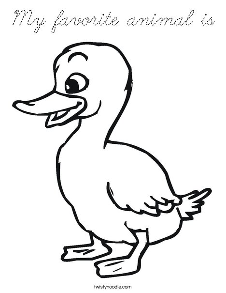 Duckling Coloring Page