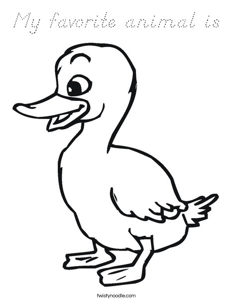 Duckling Coloring Page