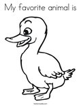 My favorite animal is Coloring Page