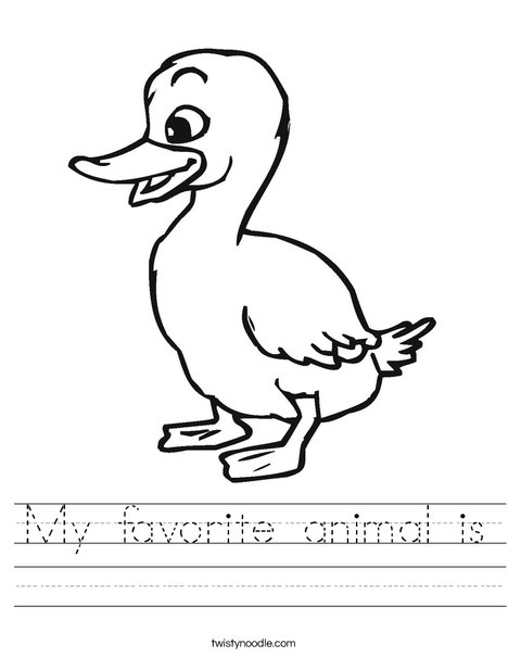 Duckling Worksheet