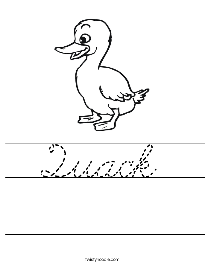 Quack Worksheet