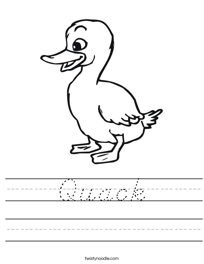 Quack Worksheet