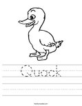 Quack Worksheet