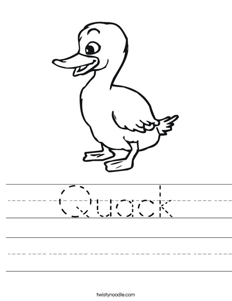 Duckling Worksheet