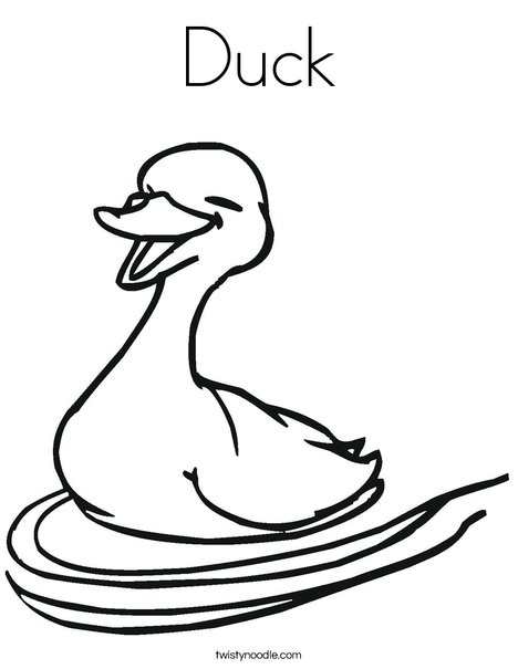 Duck Coloring Page - Twisty Noodle