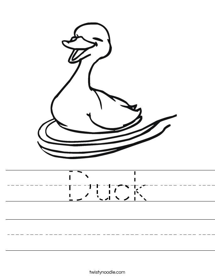 Duck Worksheet