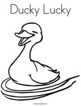Ducky LuckyColoring Page