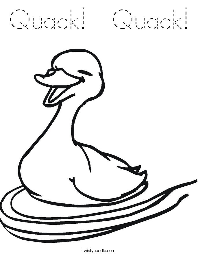 Quack!  Quack! Coloring Page