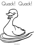 Quack!  Quack! Coloring Page