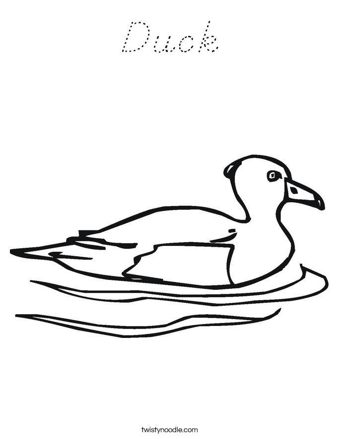 Duck Coloring Page