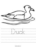 Duck Worksheet