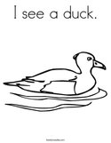 I see a duck Coloring Page
