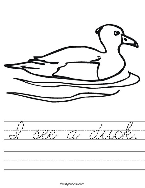 Duck Swimming Worksheet