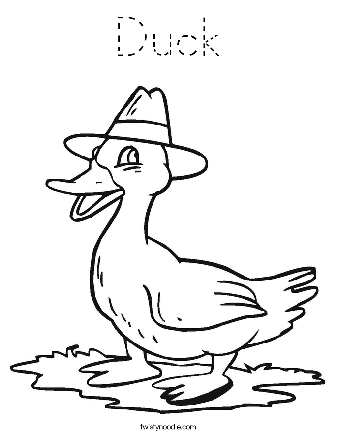 Duck Coloring Page