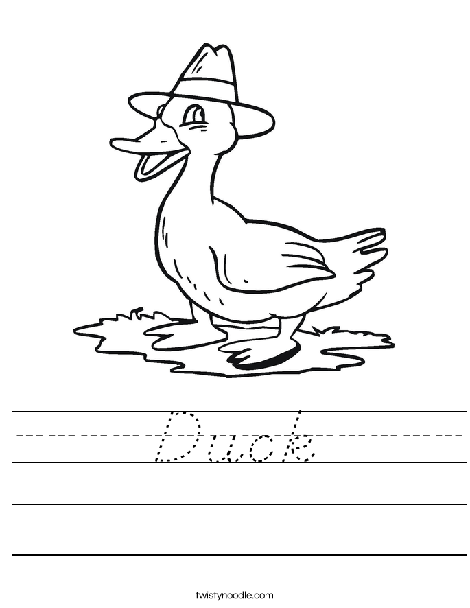 Duck Worksheet