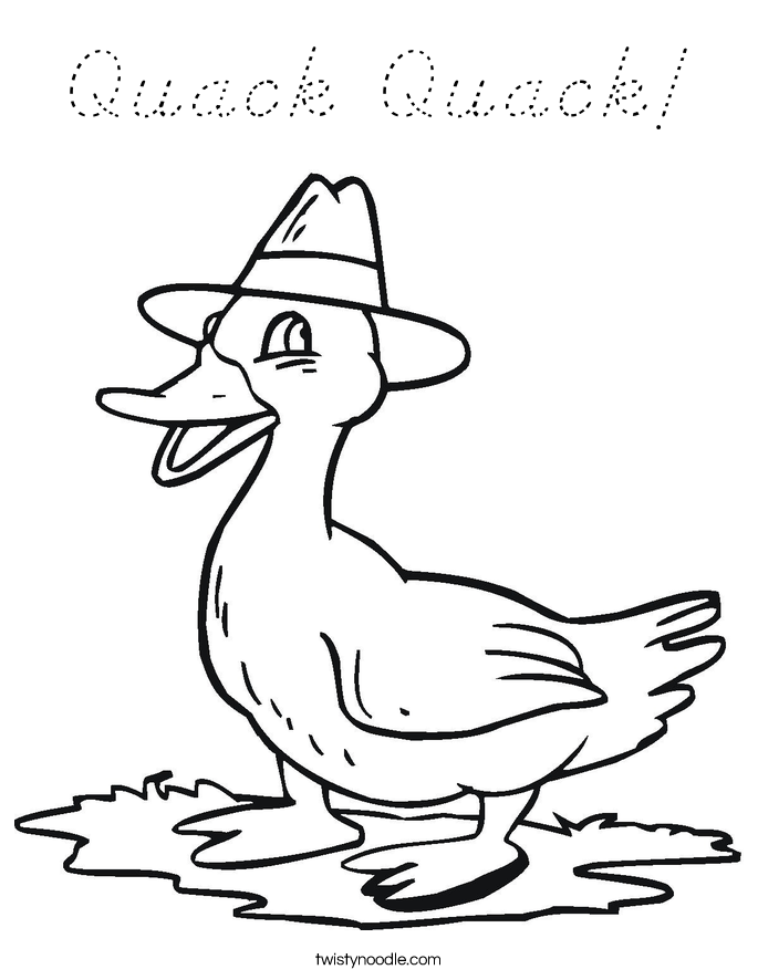 Quack Quack! Coloring Page