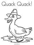 Quack Quack! Coloring Page