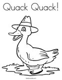Quack Quack Coloring Page