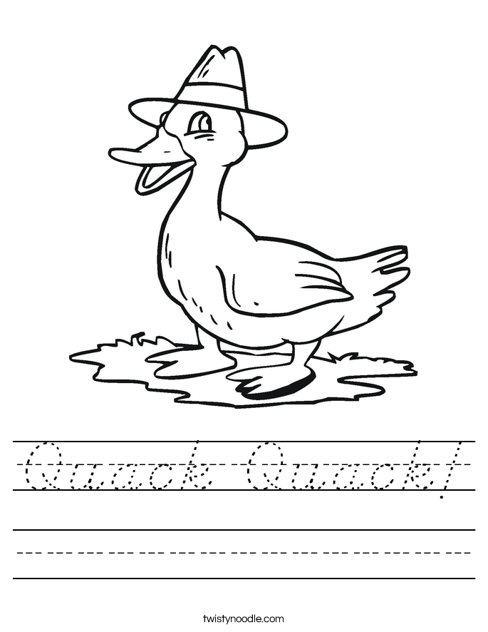 Quack Quack! Worksheet
