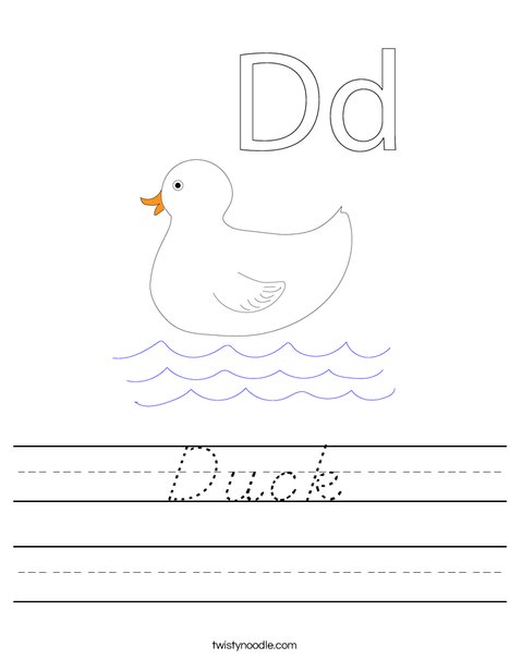 Duck Worksheet