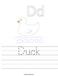 Duck Worksheet
