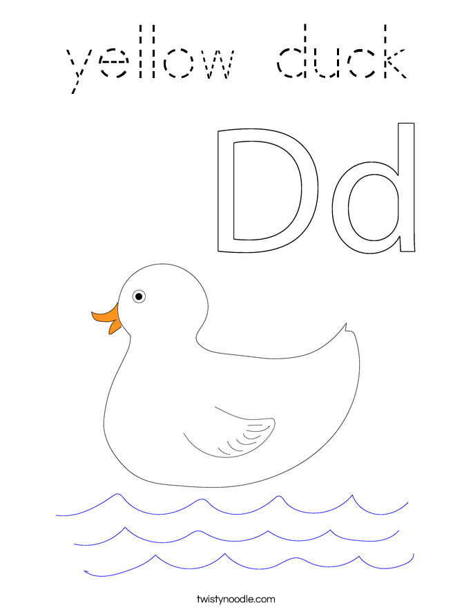 yellow duck Coloring Page