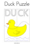 Duck Puzzle Coloring Page