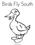 Birds Fly South Coloring Page