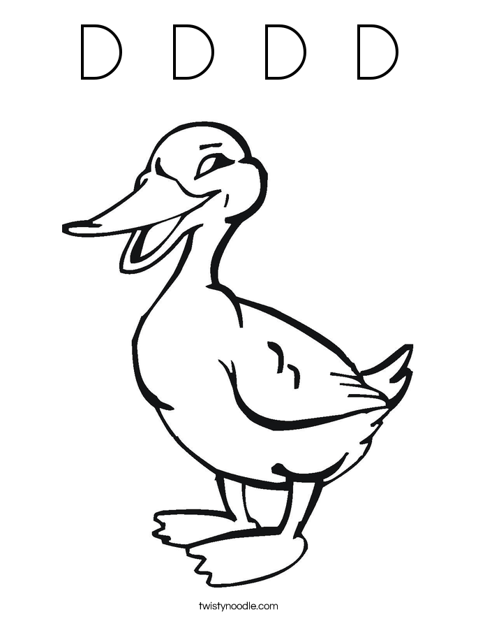 D  D  D  D Coloring Page