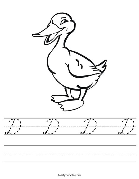 Quacking Duck Worksheet