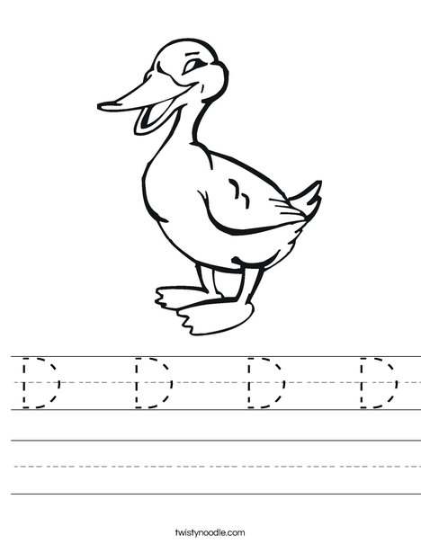Quacking Duck Worksheet