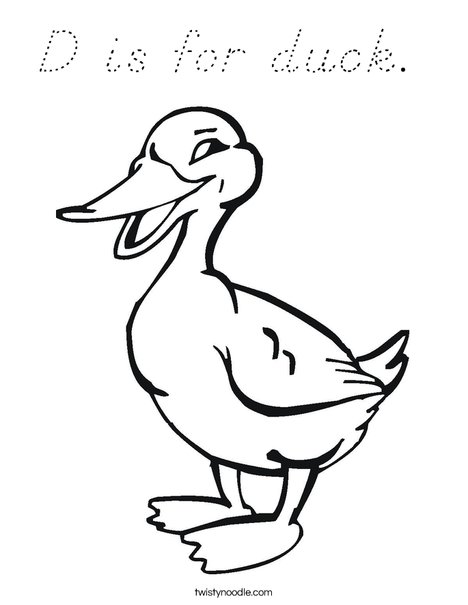 Quacking Duck Coloring Page