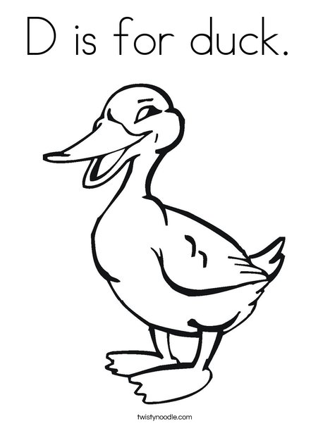 Quacking Duck Coloring Page
