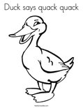 Duck says quack quackColoring Page