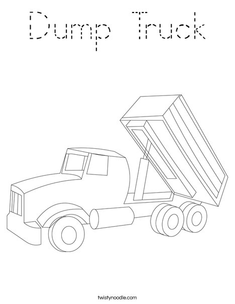 Tipper Lorry Coloring Page