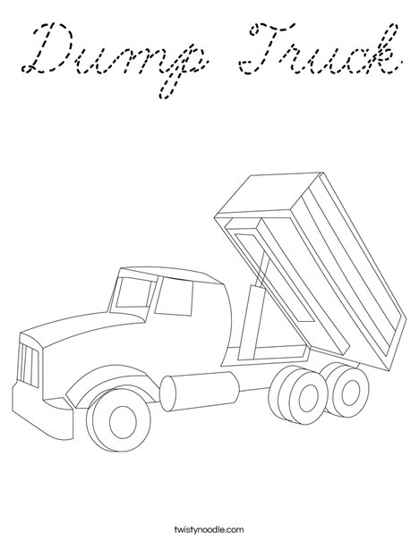 Tipper Lorry Coloring Page