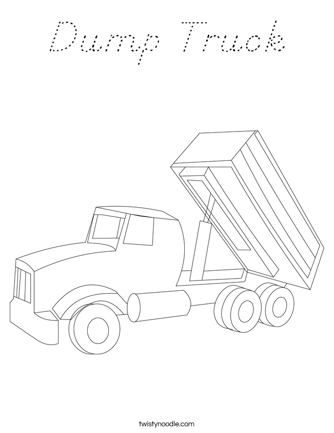 Dump Truck Coloring Page