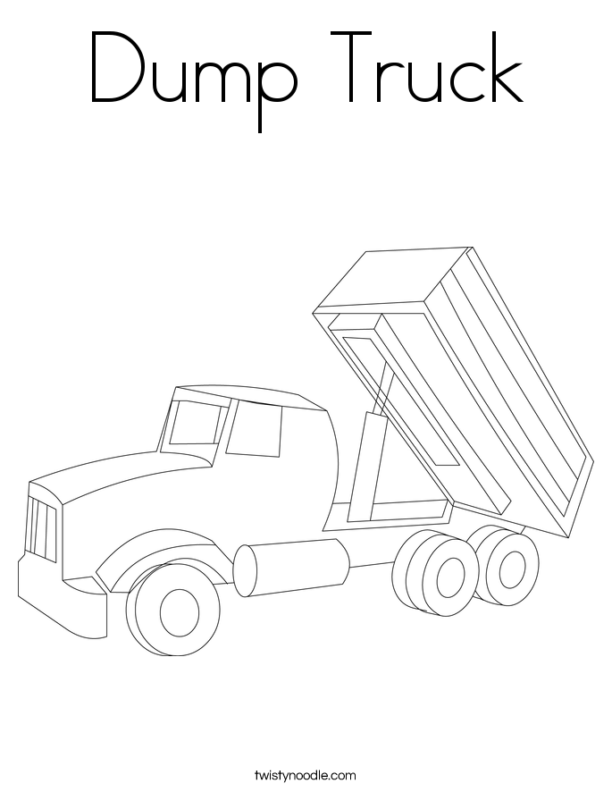 Dump Truck Coloring Page