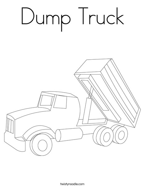Tipper Lorry Coloring Page
