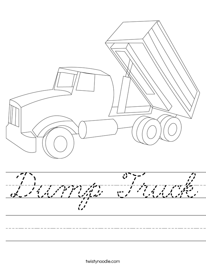 Dump Truck Worksheet