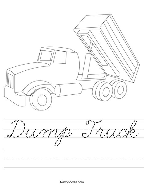 Tipper Lorry Worksheet