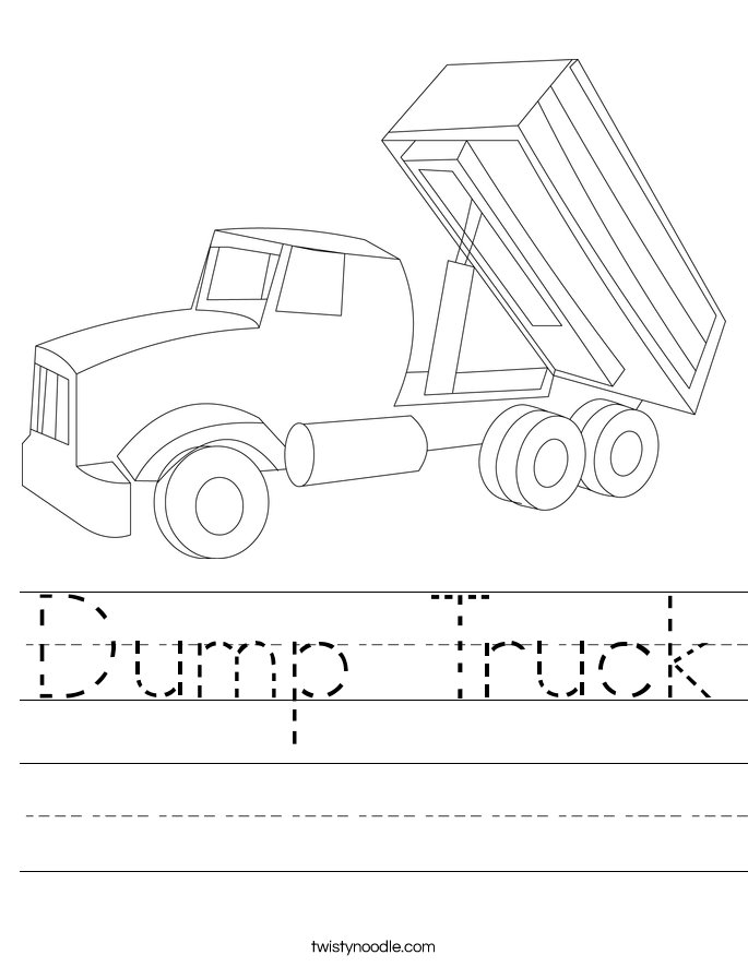 Dump Truck Worksheet