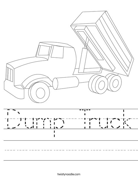 Tipper Lorry Worksheet